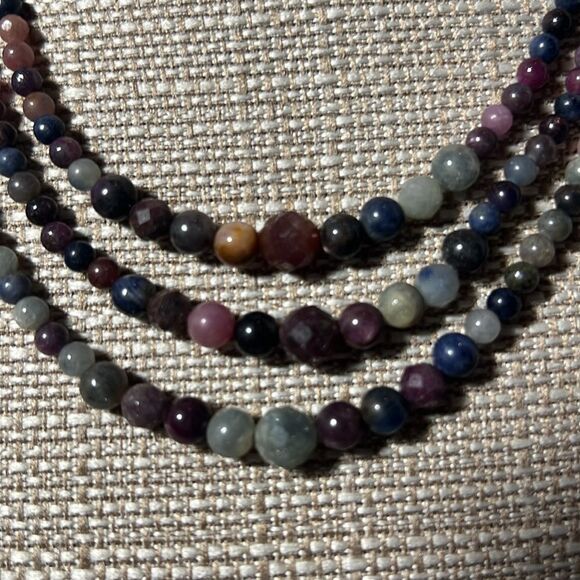 Jay Taylor 16” Mine Finds Tourmaline Triple Strand Necklace. Exquisite. WA274 - Picture 2 of 8